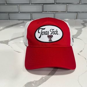 UA Texas Tech Red Raiders Hat Cap Snap Back Red Patch Logo Mesh Trucker Hat